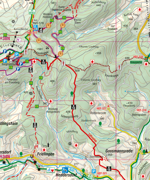 Rad- und Wanderkarte Bad Hersfeld